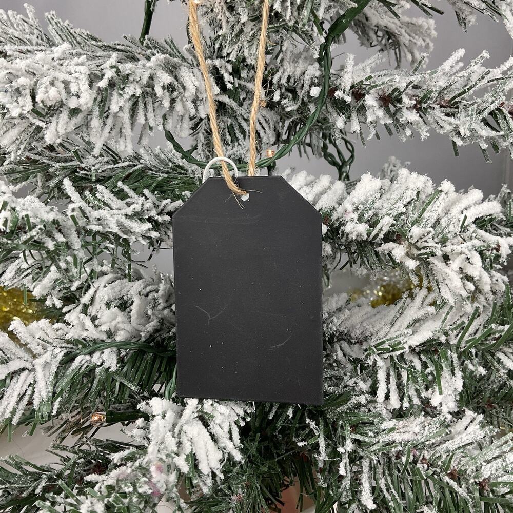 Christmas Tree Ornament-Metal Hanging Chalkboard Ornament-Creative Co-Op